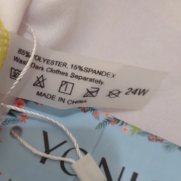 NEW WITH FLAW ONE PIECE YONIQUE SUNFLOWER SWIMSUIT HAS TAGS SIZE 24W - Picture 12 of 14